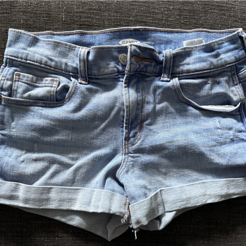 Old Navy Blue Denim Boyfriend Shorts